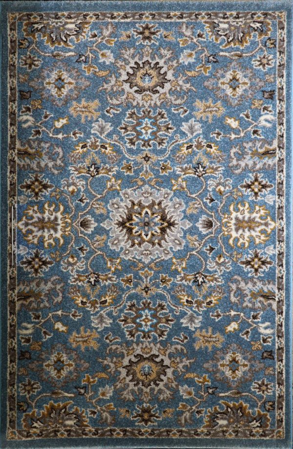 قالیچه طرح کلاسیک آبی ساوین