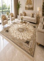 فرش ماشيني 3*2 سناباد  گلريز کرم صدفي