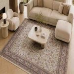 فرش ماشيني 4*3 ايوان 700-2550-10رنگ گلريز فيلي درجه1