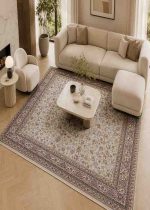 فرش ماشيني 4*3 ايوان 700-2550-10رنگ گلريز فيلي درجه1