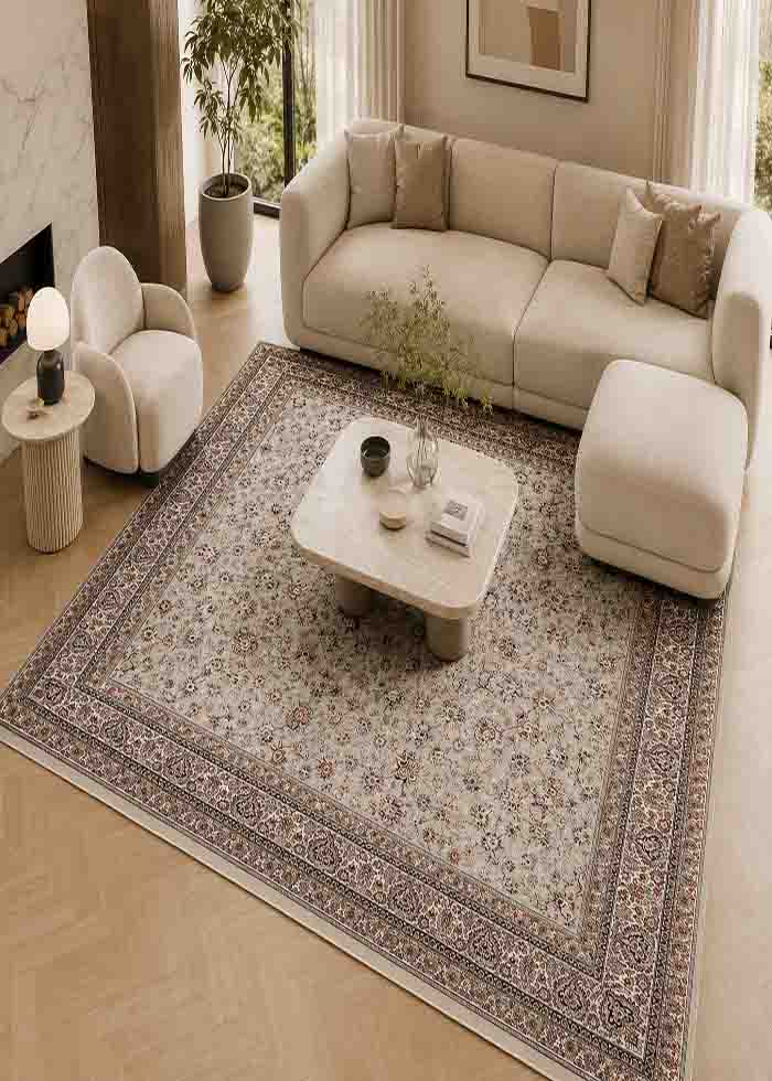 1506997 فرش ماشيني 4*3 ايوان 700-2550-10رنگ گلريز فيلي درجه1 - تصویر 1