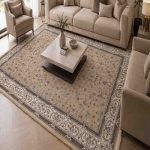 فرش ماشيني 4*3 ايوان 700-2550-8رنگ داريس بژ TI1023 درجه1