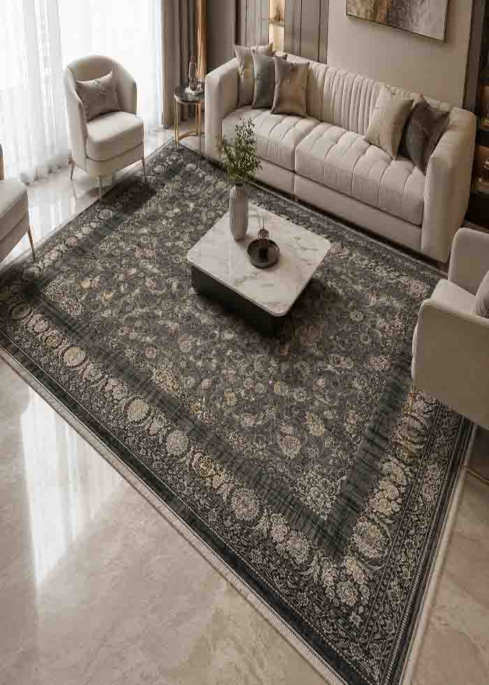1507787 فرش ماشيني 4*3 ايوان 700-2550-8رنگ داريس وينتج سرمه طلاکوب L1053 درجه1 - تصویر 1
