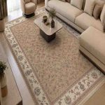 فرش ماشيني 4*3 سناباد 1500-4500-8رنگ داريس AX1035 بژ برجسته درجه1