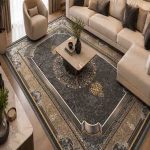 فرش ماشيني 4*3 ايوان 700-2550-8رنگ کوير دودي درجه1
