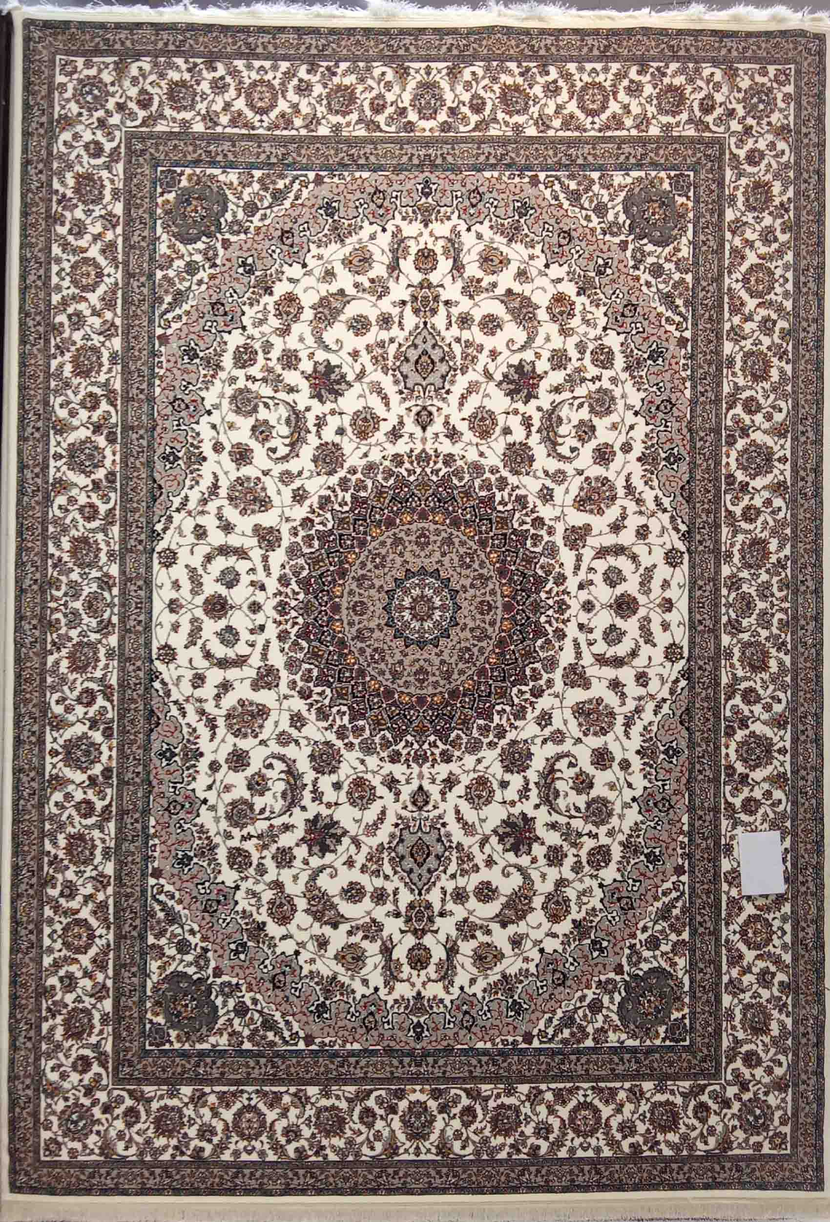 ۱۵۰۷۳۳۴جمال ابادی_1 فرش ماشيني 4*3 ايوان 700-2550-8رنگ نائين کرم درجه1 - تصویر 1