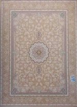 فرش ماشيني 4*3 سناباد 1200-3600-8رنگ داريس AV1303 کرم حاشيه کرم برجسته درجه1 - تصویر 2