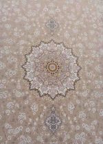 فرش ماشيني 4*3 سناباد 1200-3600-8رنگ داريس AV1303 کرم حاشيه کرم برجسته درجه1 - تصویر 3